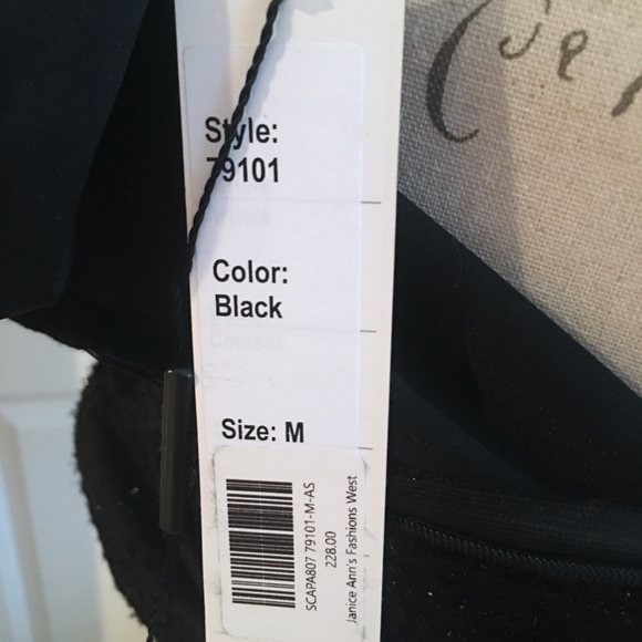 NEW w/ tags Scapa Lauren Perre Black Shimmer White Pearl with Pockets Dress - Picture 7 of 8